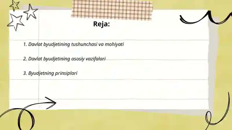 Davlat byudjeti tushunchasi va uning tuzilmasi 2