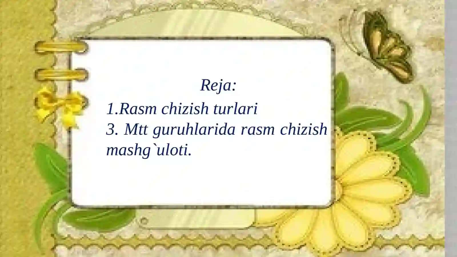 Maktabgacha ta’limda rasm chizish mashg’ulotrarini tashkil qilish 2