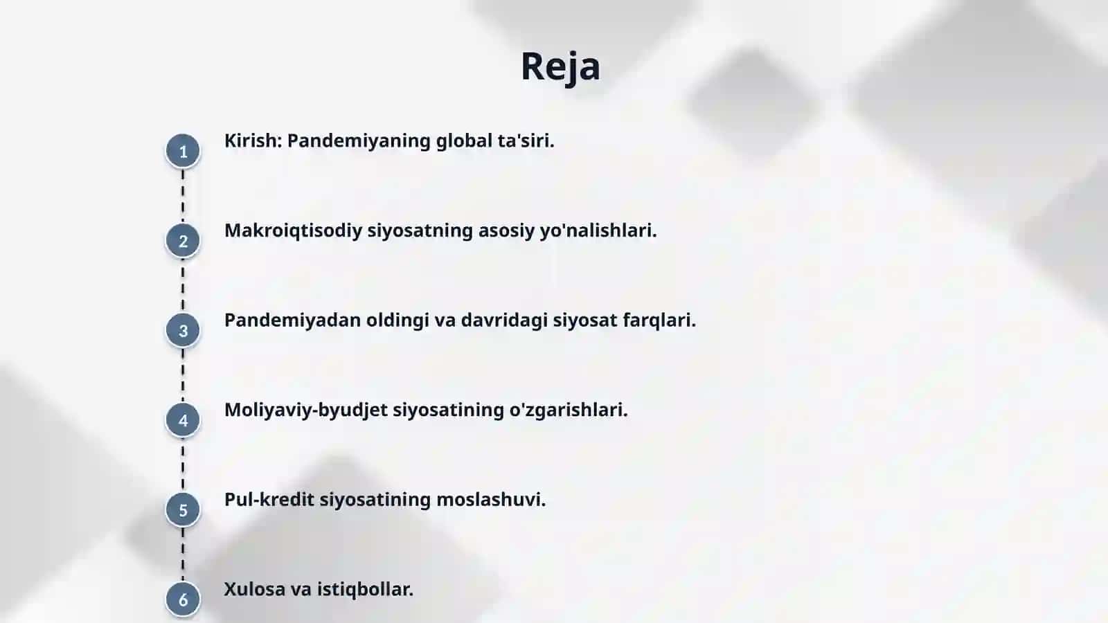 Pandemiya davrida makroiqtisodiy siyosatning o'zgarishi va iqtisodiy barqarorlik 2