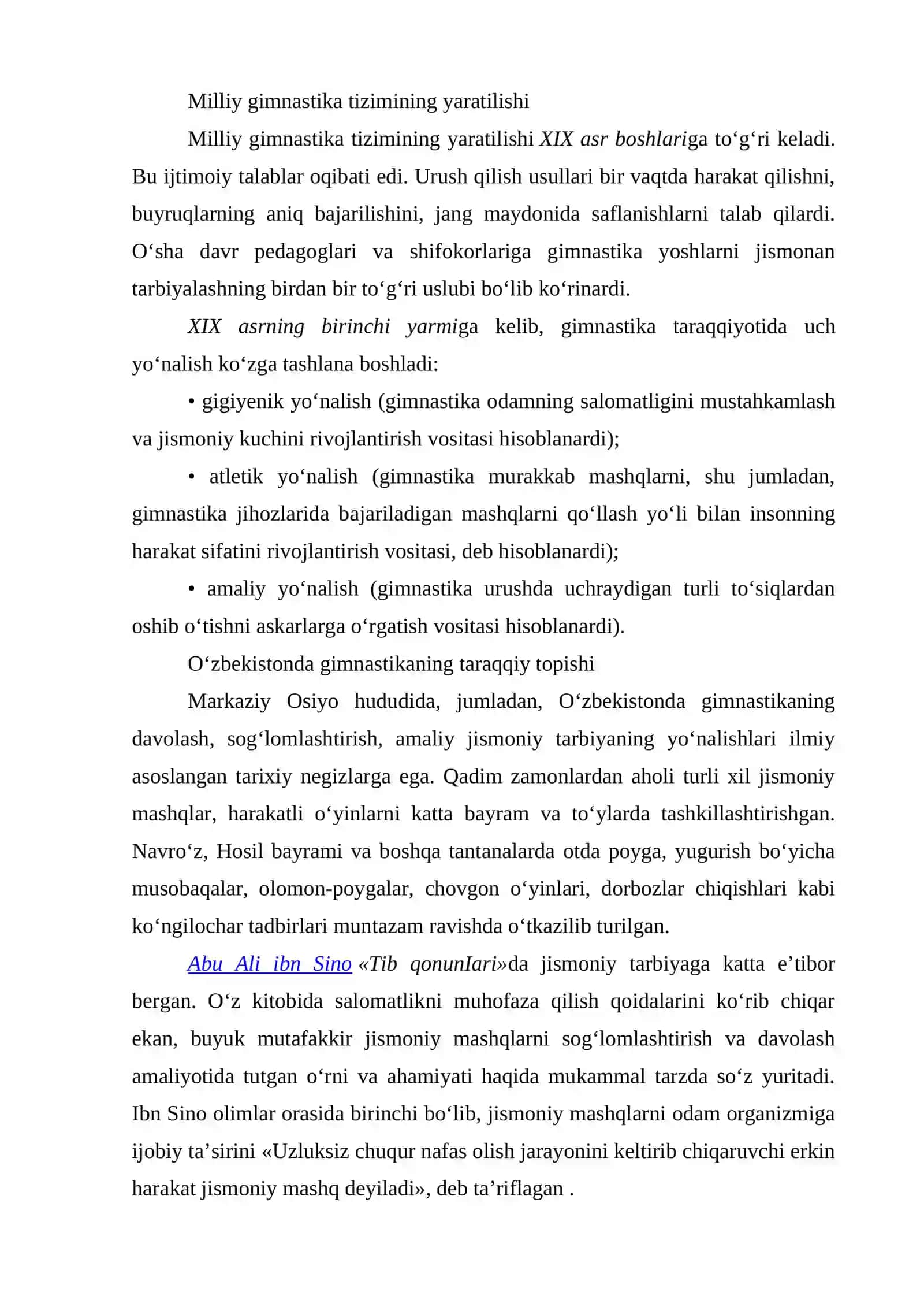 Gimnastikaning tarixi va umumiy tavsifi 2