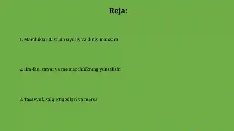 Mamluklar davrida islom 2