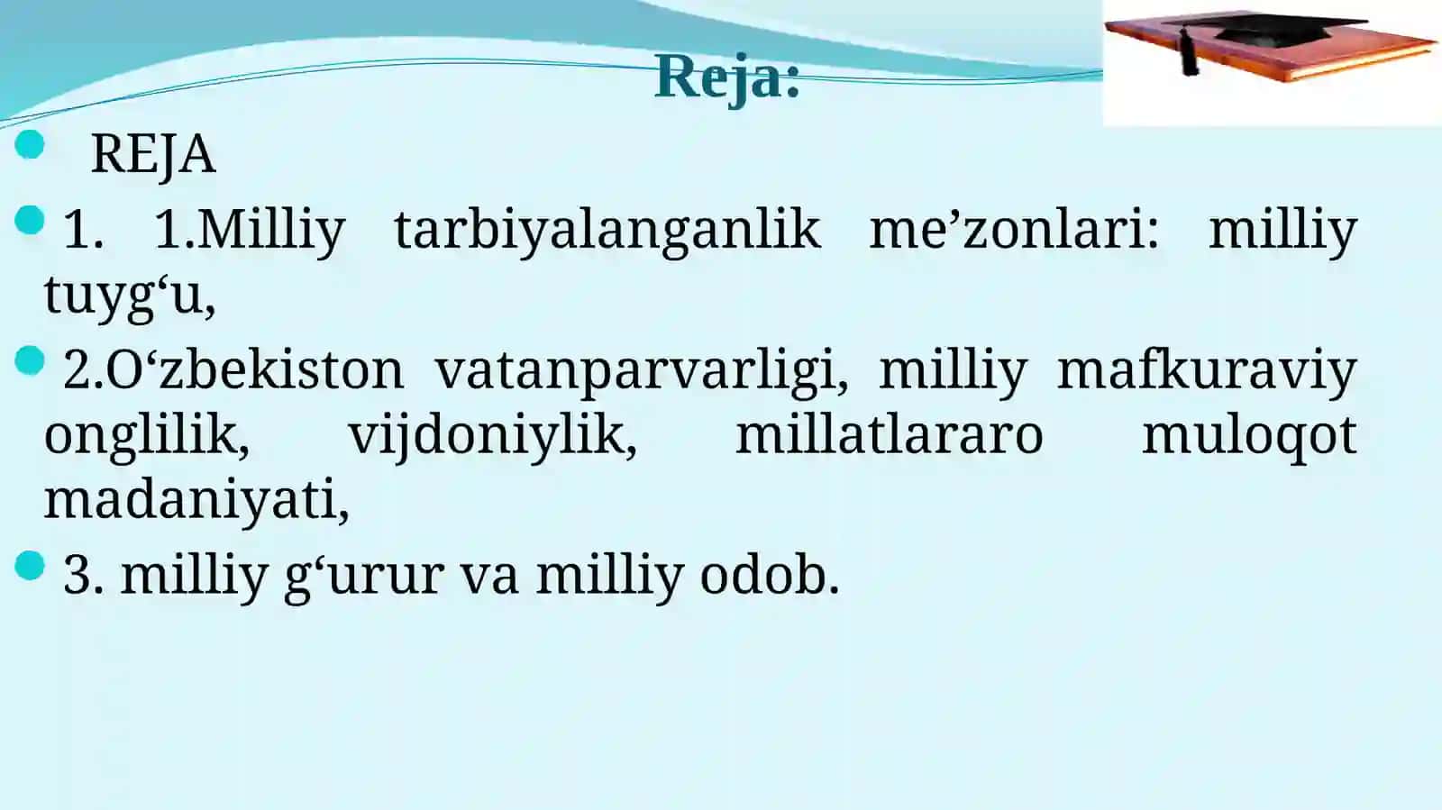 O‘quvchilarning milliy tarbiyalanganlik ko‘rsatkichlari 2