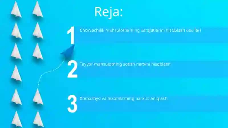 Tuyachilik mahsulotlari tannarxini hisoblash 2