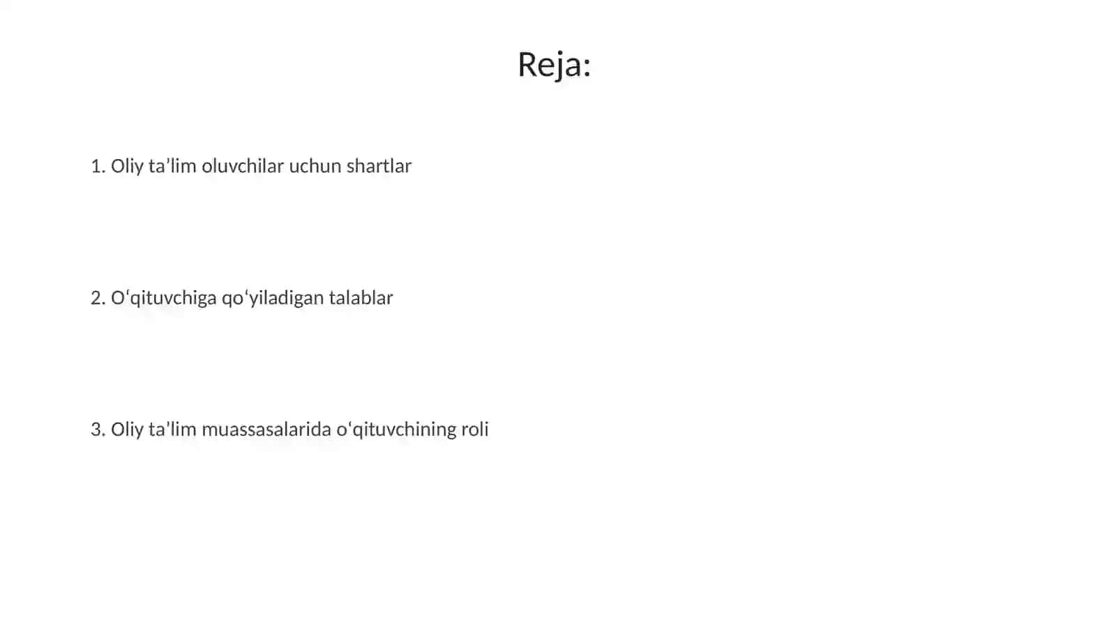 Uy ta'limini oluvchilar uchun shart-sharoitlar. Pedagogga qo'yiladigan talablar 2