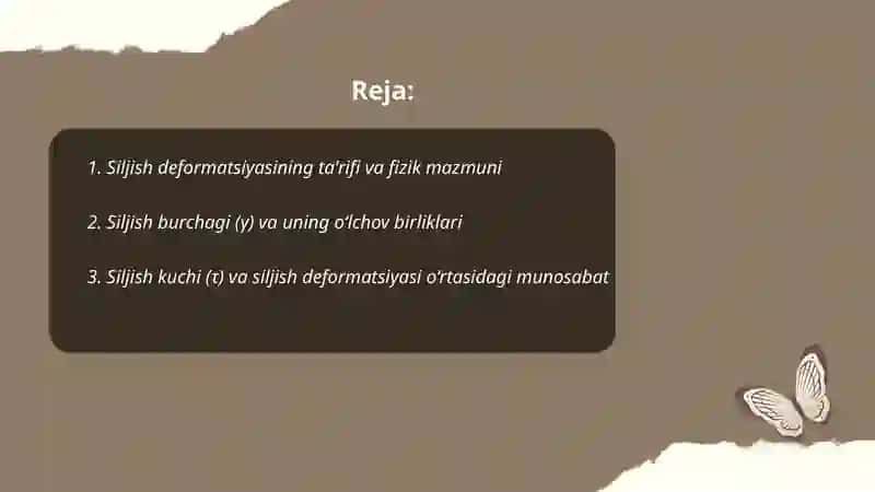 Siljish deformatsiyasi 2