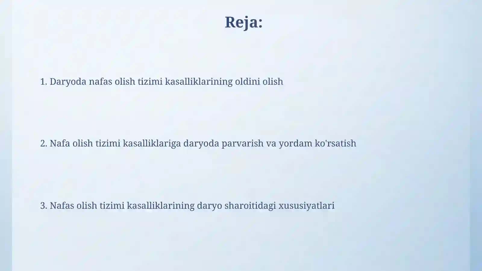 Dariyalarda nafas olish tizimi a'zolarin kasalliklarining kechishi va parvarish xususiyatlari 2