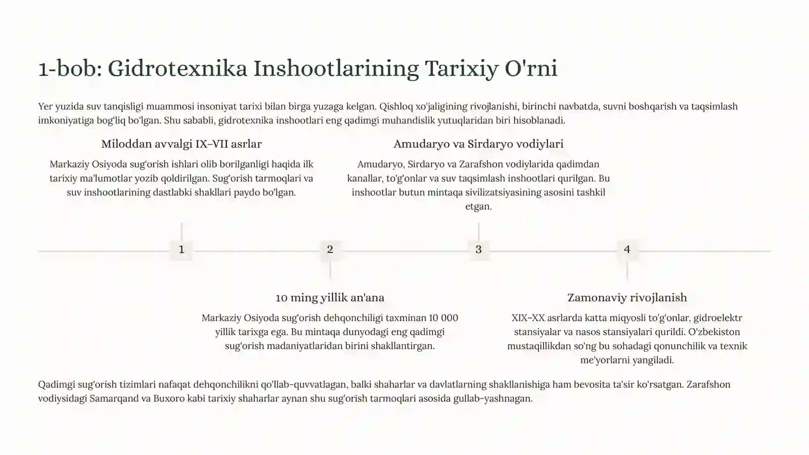 Gidrotexnika Inshootlari: Ishlash Sharoitlari va Ta'sirEtuvchiKuchlar 2