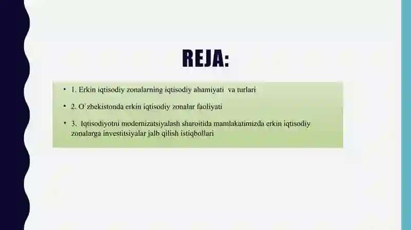 Erkin iqtisodiy zonalarning tashkil etilishi va ularning faoliyati 2