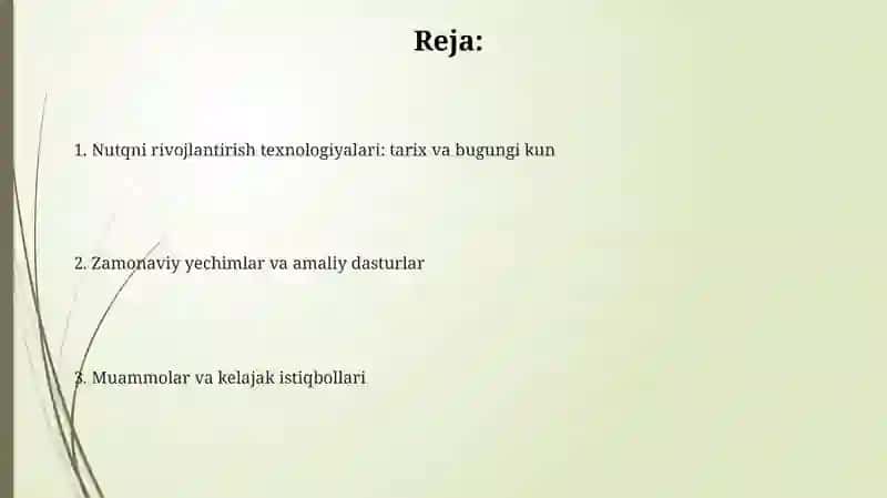 Nutqni rivojlantirish texnologiyalari 2