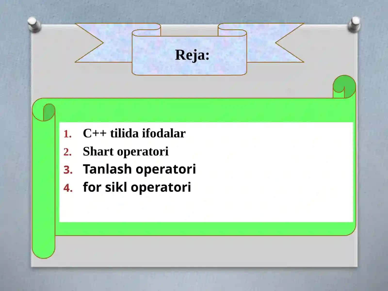 C++ da asosiyma’lumot turlari 2