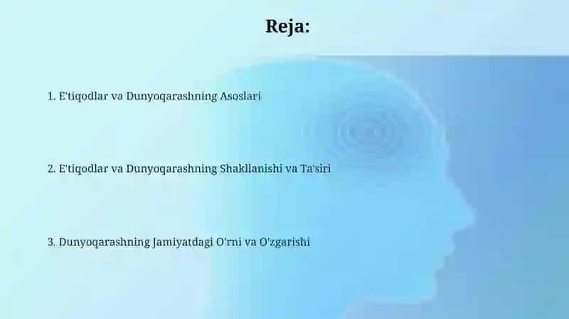 E'tiqodlar va Dunyoqarash 2