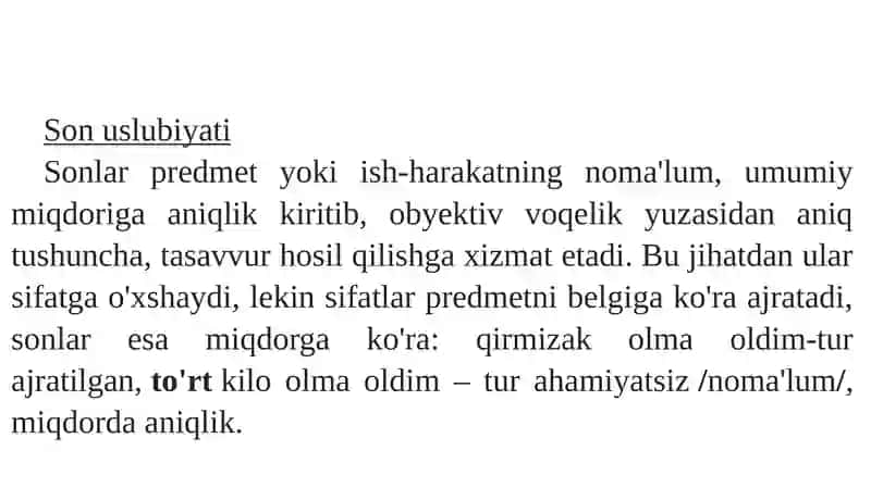 Son, olmosh, ravish, fe’luslubiyati 2