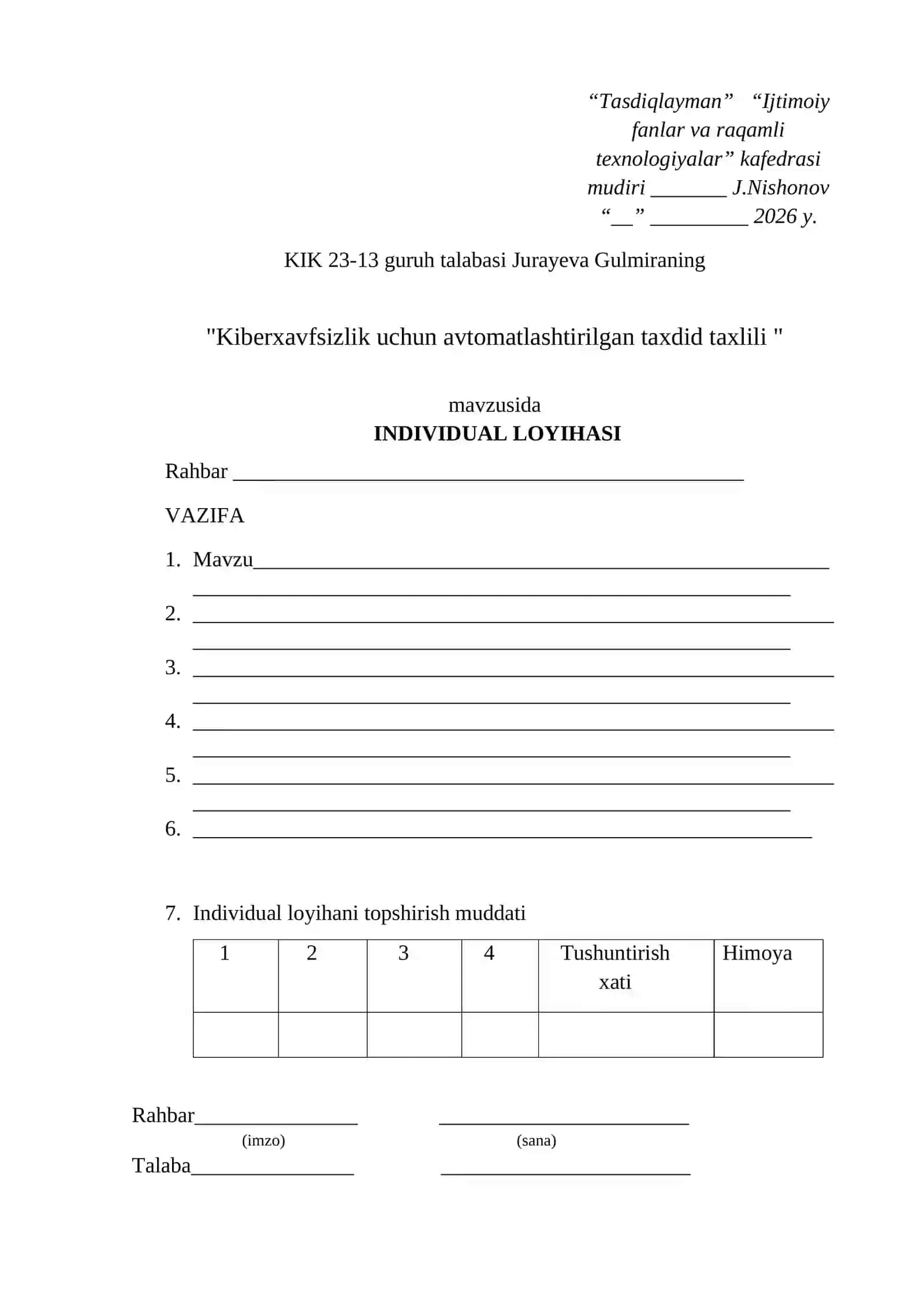 Kiberxavfsizlik uchun avtomatlashtirilgan taxdid taxlili 2