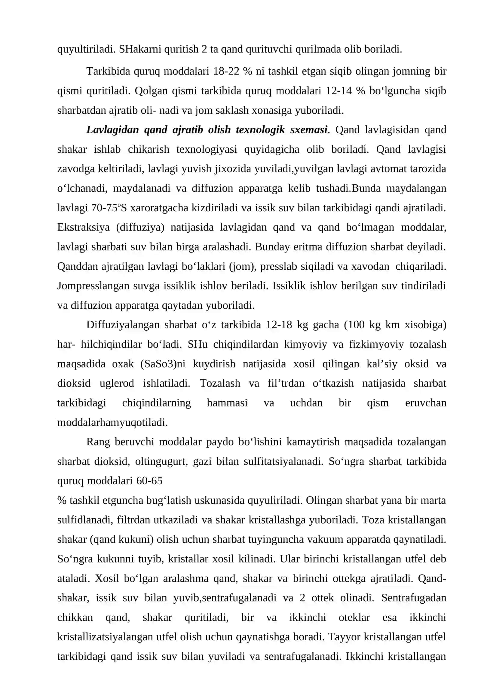 QANDLI MODDALAR ISHLAB CHIQARISH TEXNOLOGIYASIDA BIOTEXNOLOGIK USULLAR 2