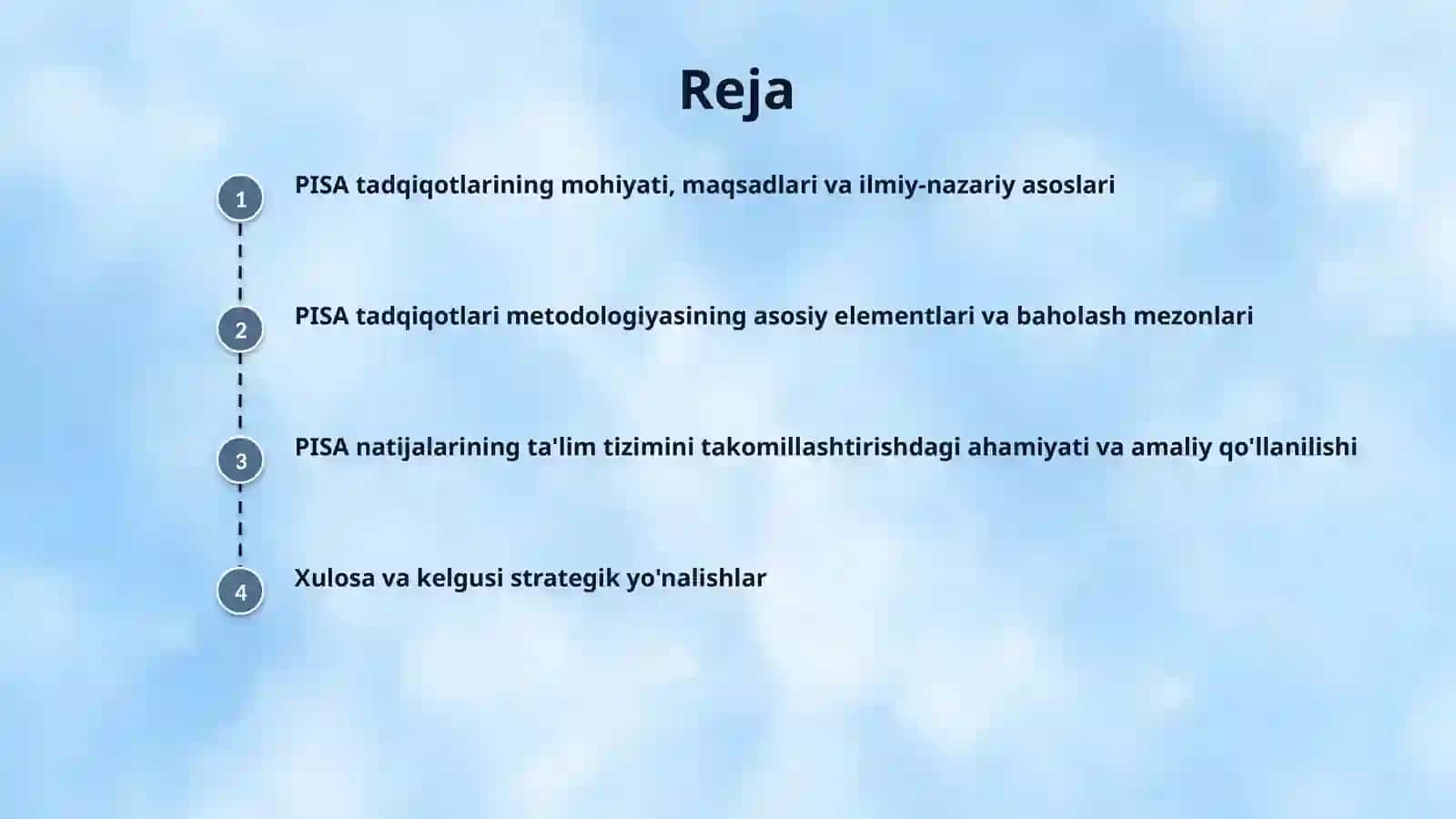 PISA TADQIQOTLARINING XUSUSIYATLARI 2