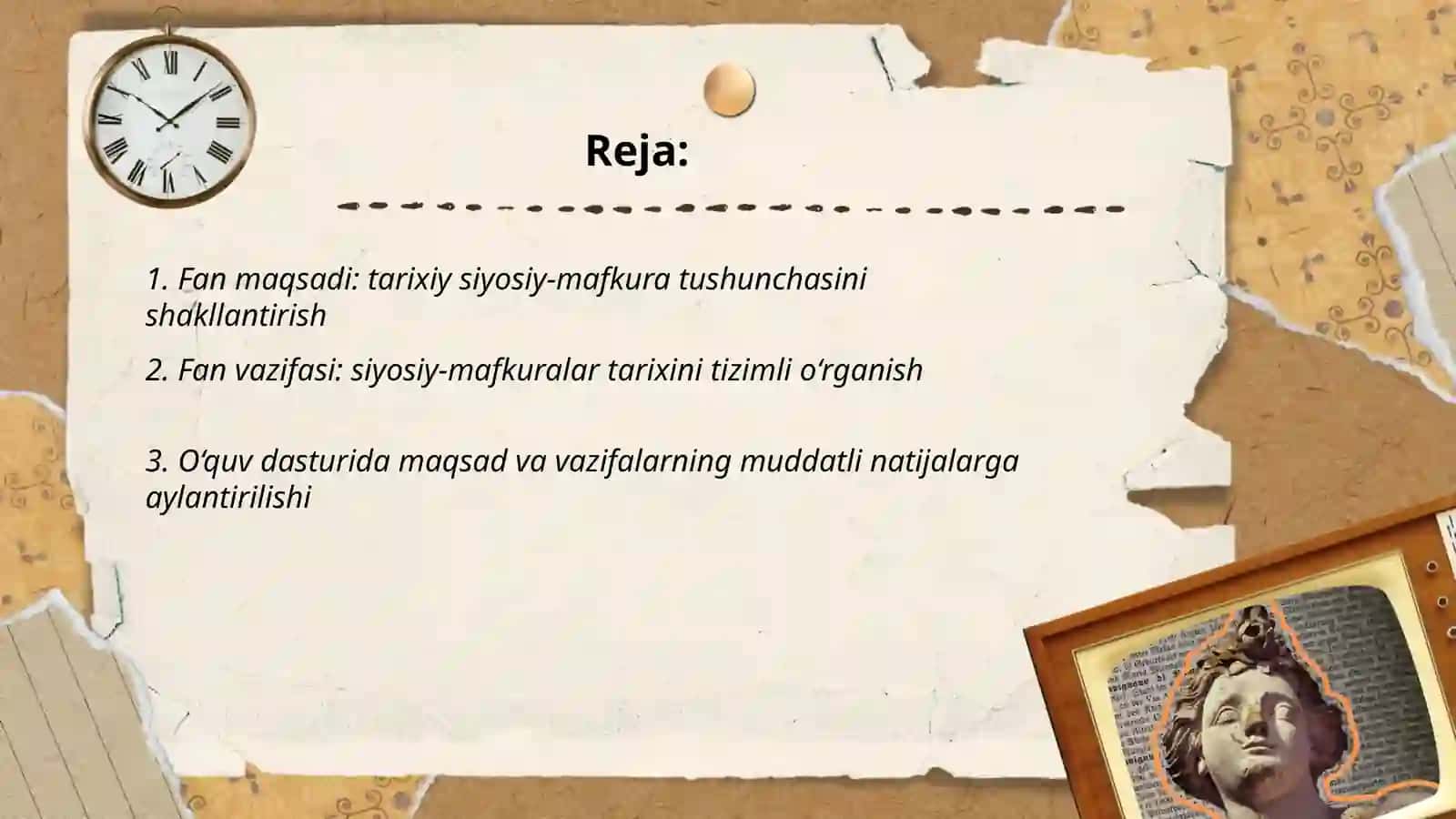 Jahon siyosiy-mafkuraviy ta‘limotlar tarixi fanining maqsadi va vazifasi (Muxtorov Alisher) 2