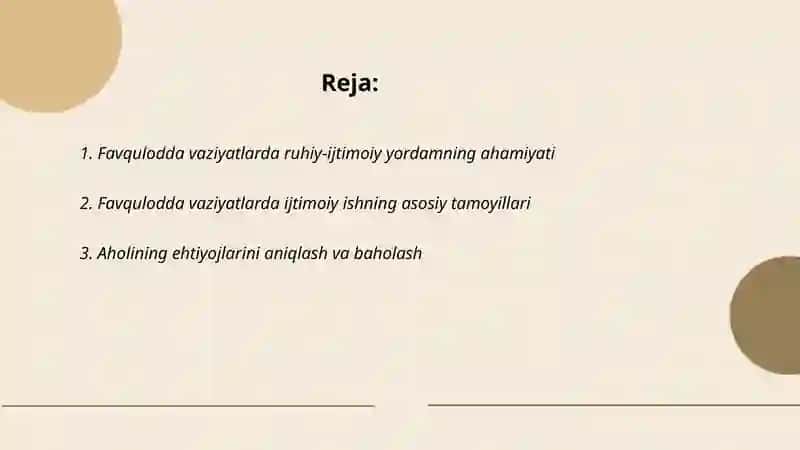 Favqulodda vaziyatlarda aholiga ruhiy - ijtimoiy yordam koʻrsatishda ijtimoiy ishning asosiy koʻnikmalari 2