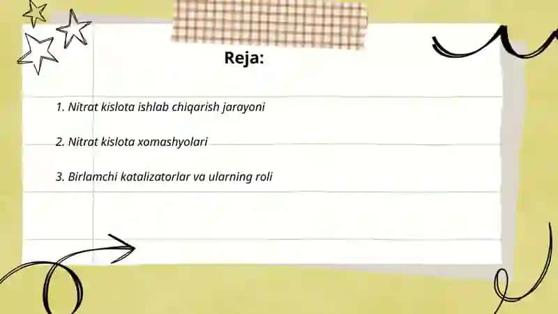 Nitrat kislota ishlab chiqarish, ularning oʼziga xos xossalari 2