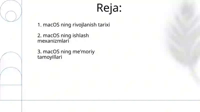 MacOS operatsion tizimlarining rivojlanishi va ishlash prinsipi 2
