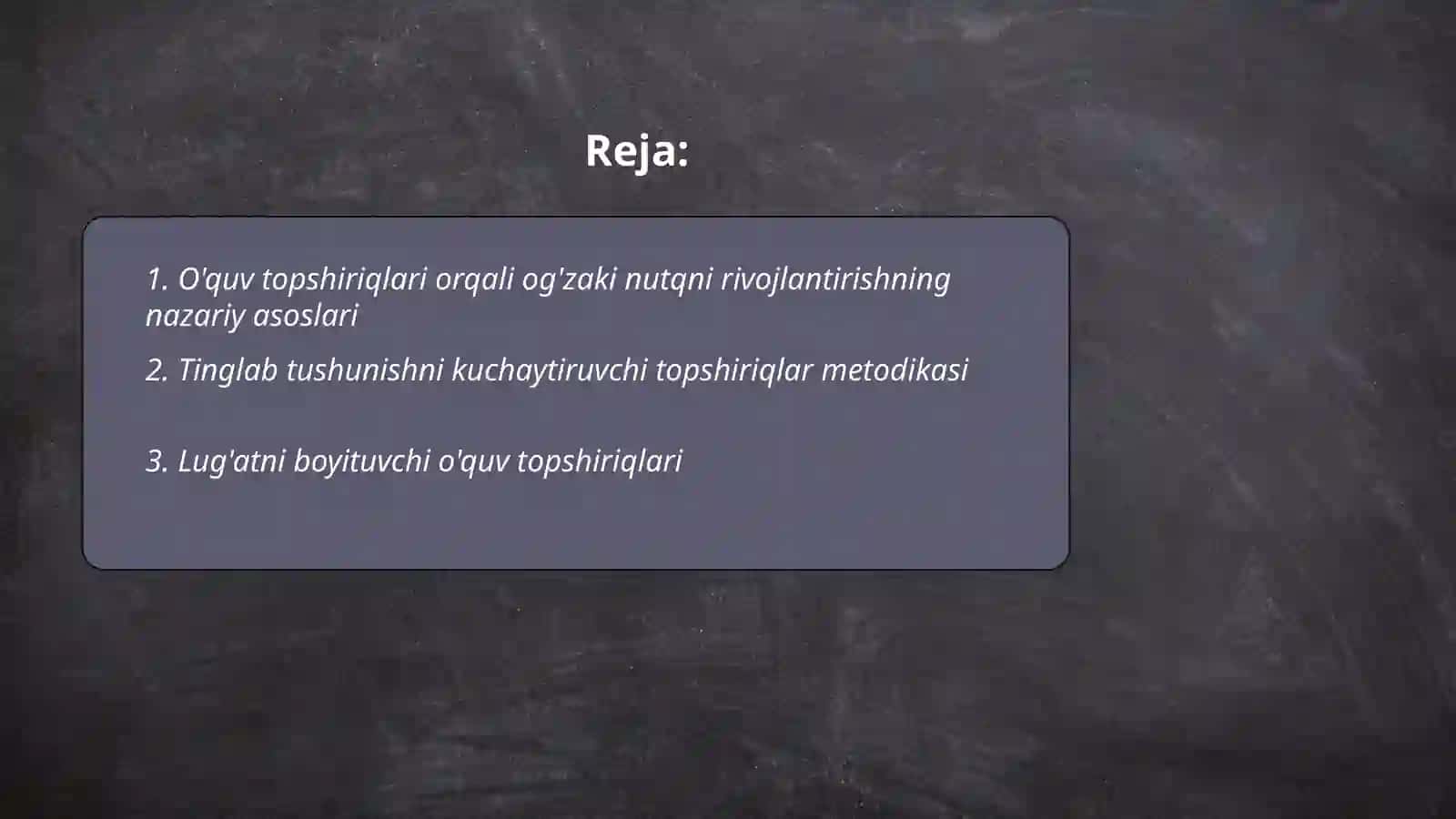 O'quv topshiriqlari orqali nutq o'stirish metodikasi 2