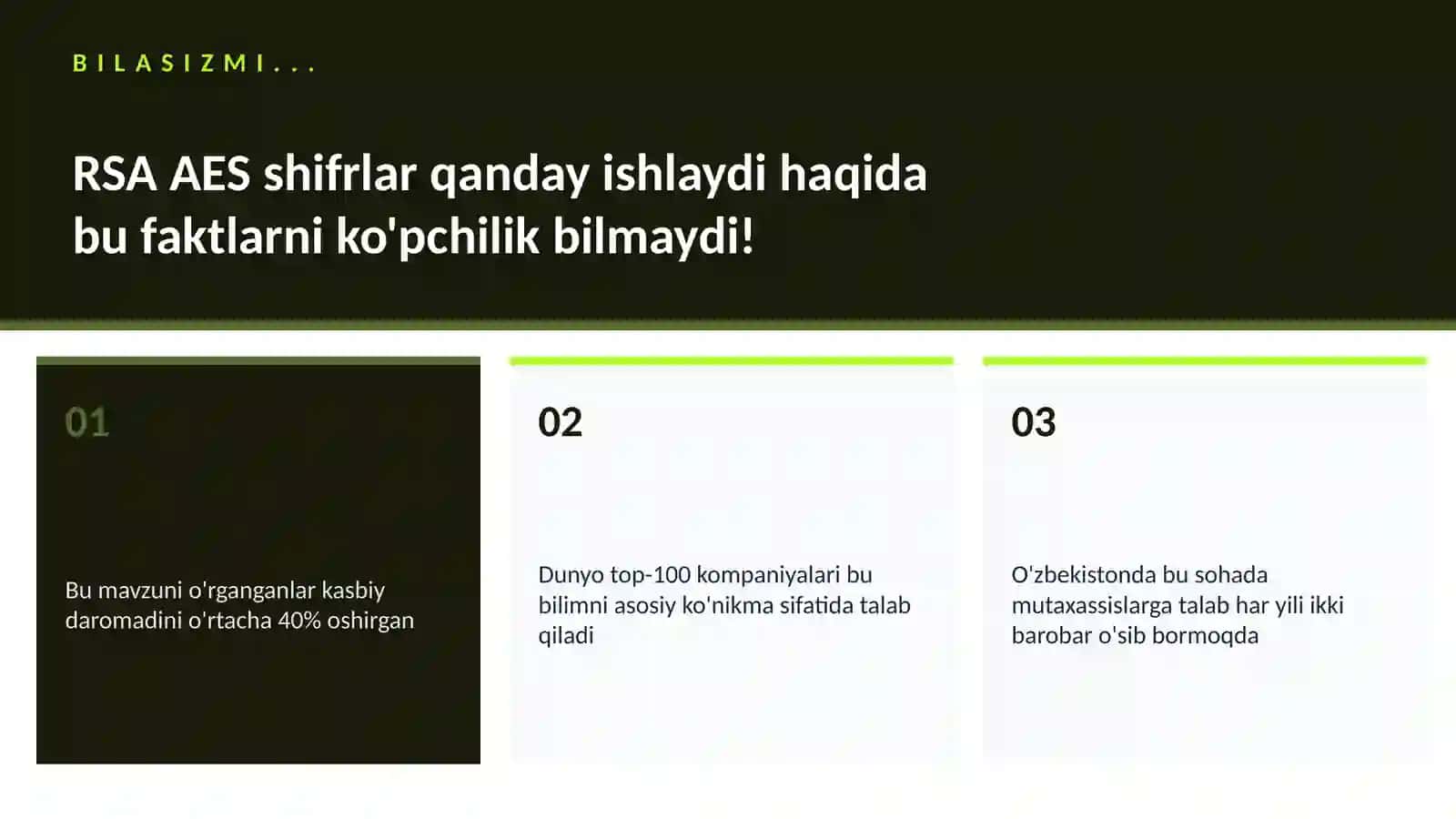 KIBERXAVFSIZLIK RSA AES shifrlar qanday ishlaydi 2