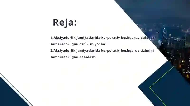Aksiyadorlik jamiyatining korporativ boshqaruvtizimi 2