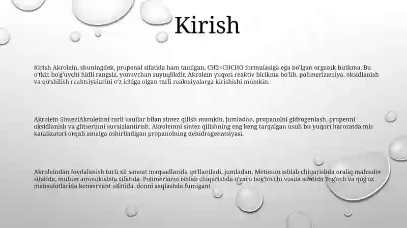 AkroleinSintezi 2