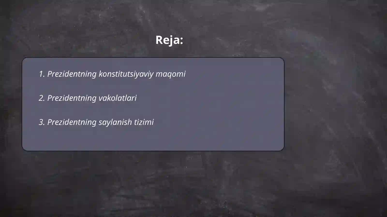 O'zbekiston Respublikasi Prezidentining huquqiy holati 2