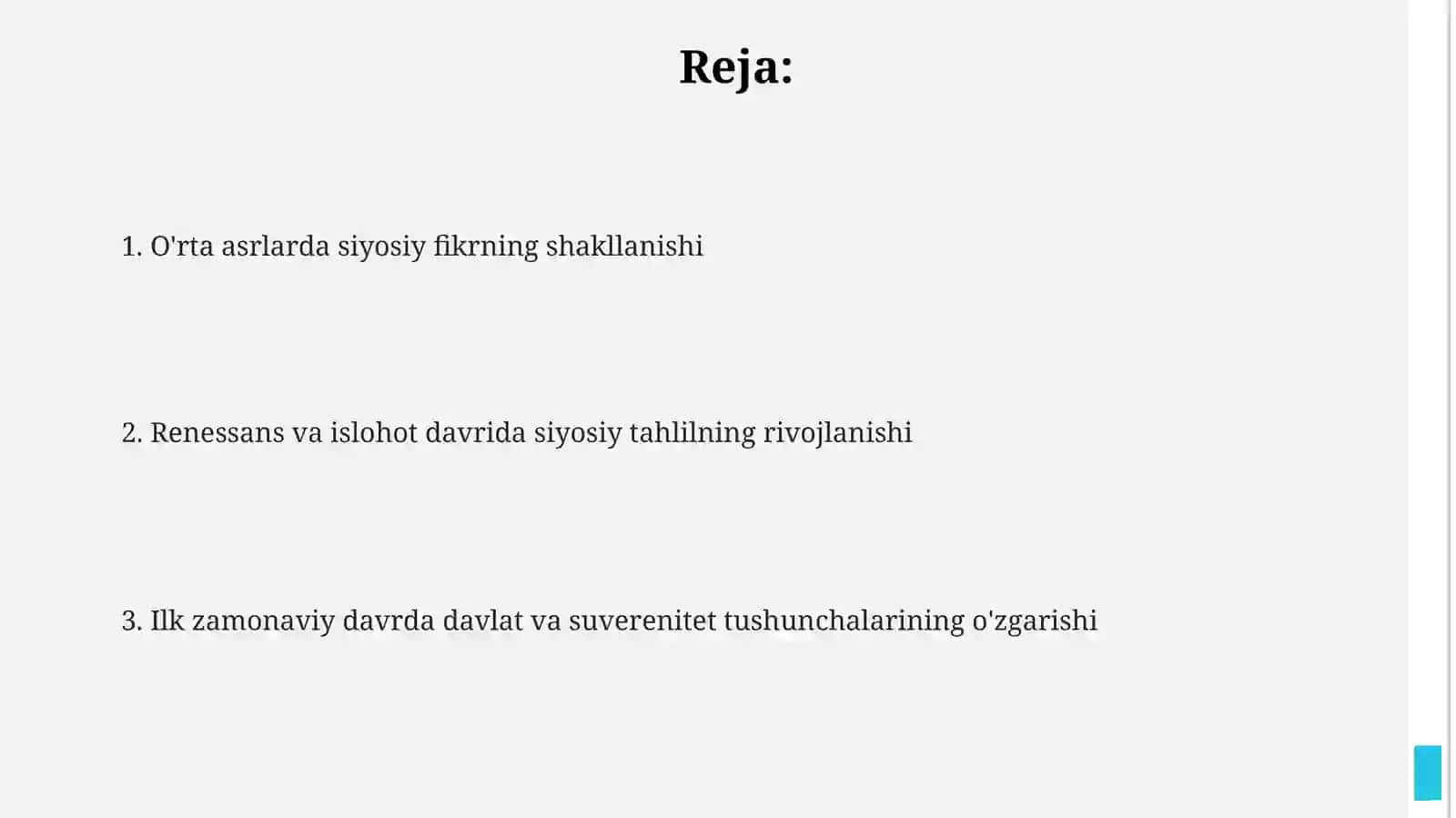 O‘rta asrlarda va yangi davrda siyosiy tahlilning ildizlari 2