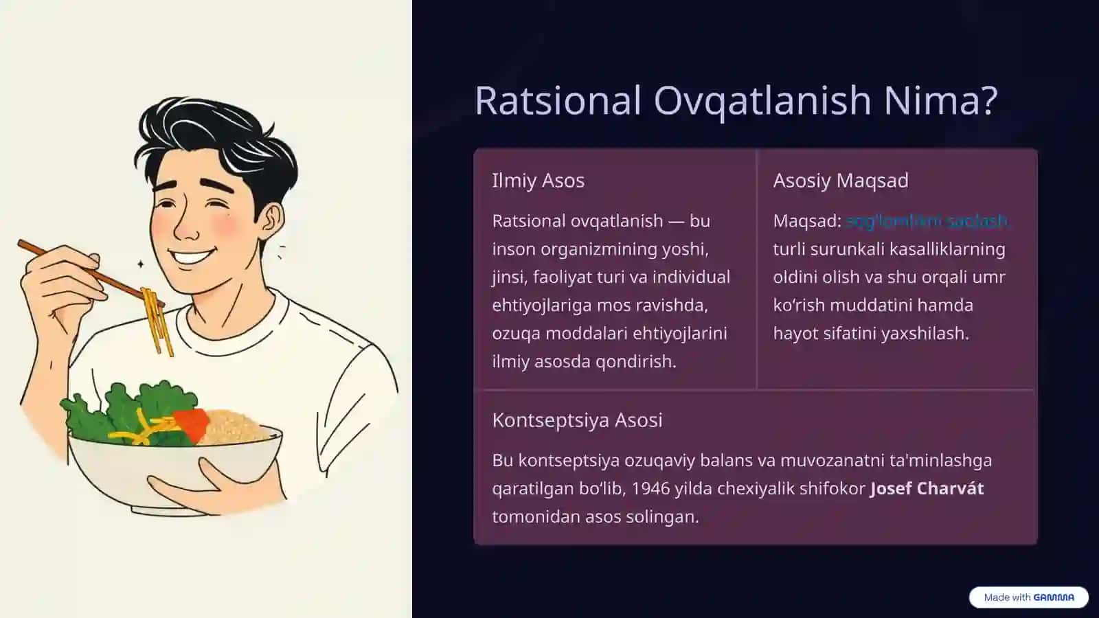 Ratsional Ovqatlanish: Oziq-ovqatning Ozuqaviy Yukining Inson Salomatligidagi Roli 2