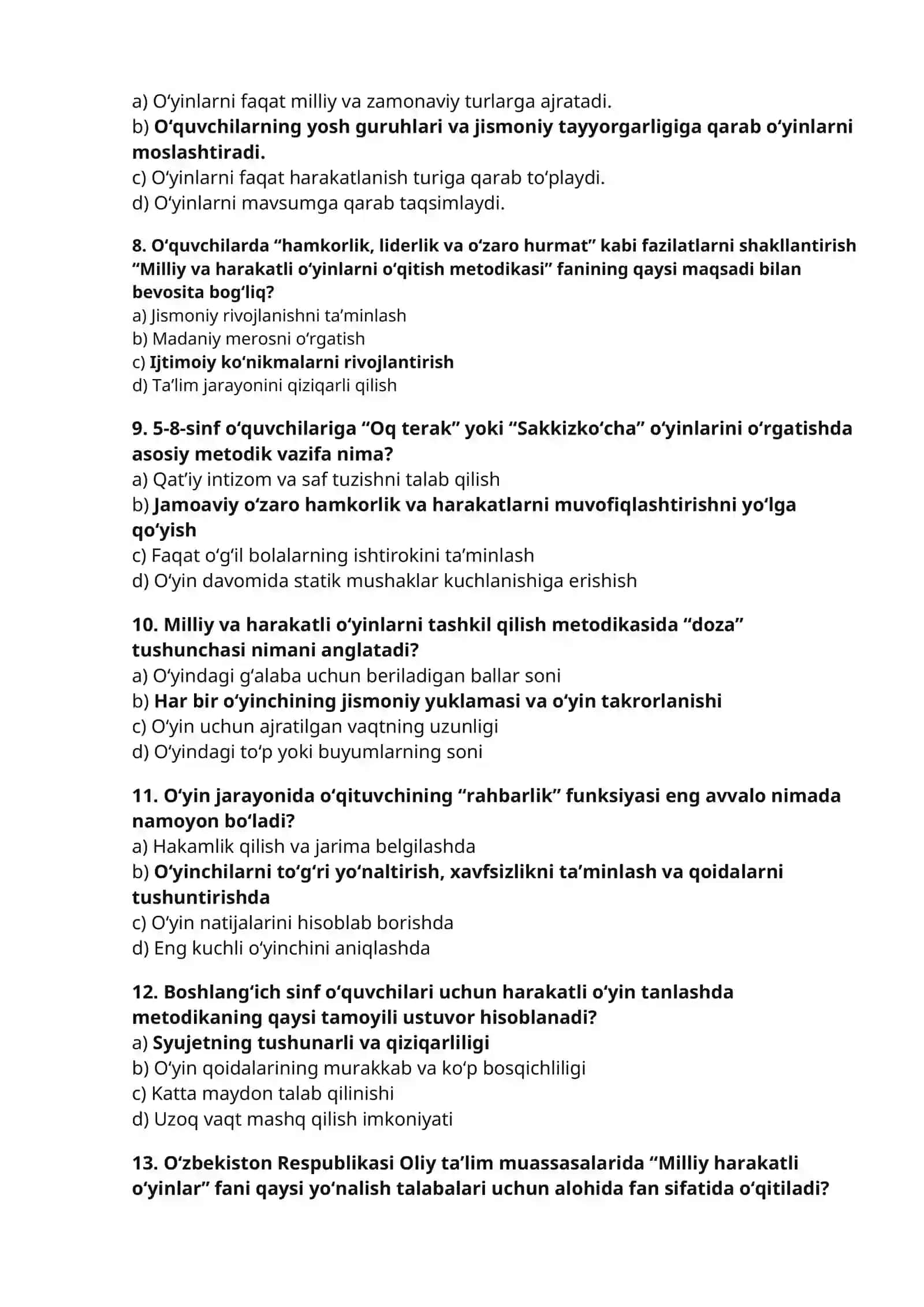 Milliy va harakatli o‘yinlarni o‘qitish metodikasi 2
