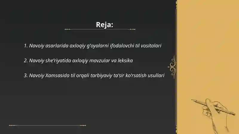 Navoiy asarlarida til va axloq bogʻliqligi 2