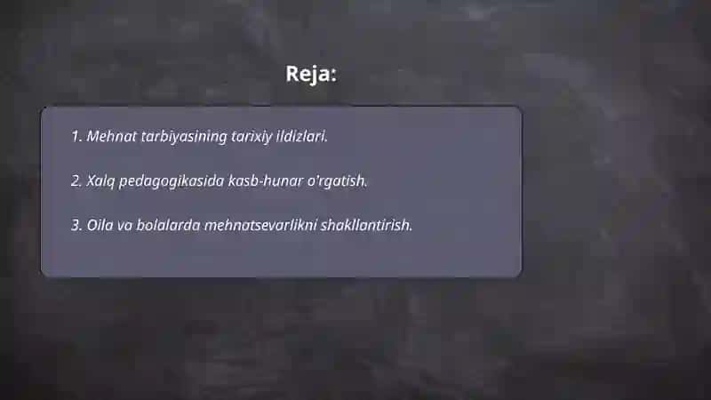 Mehnat Tarbiyasi 2