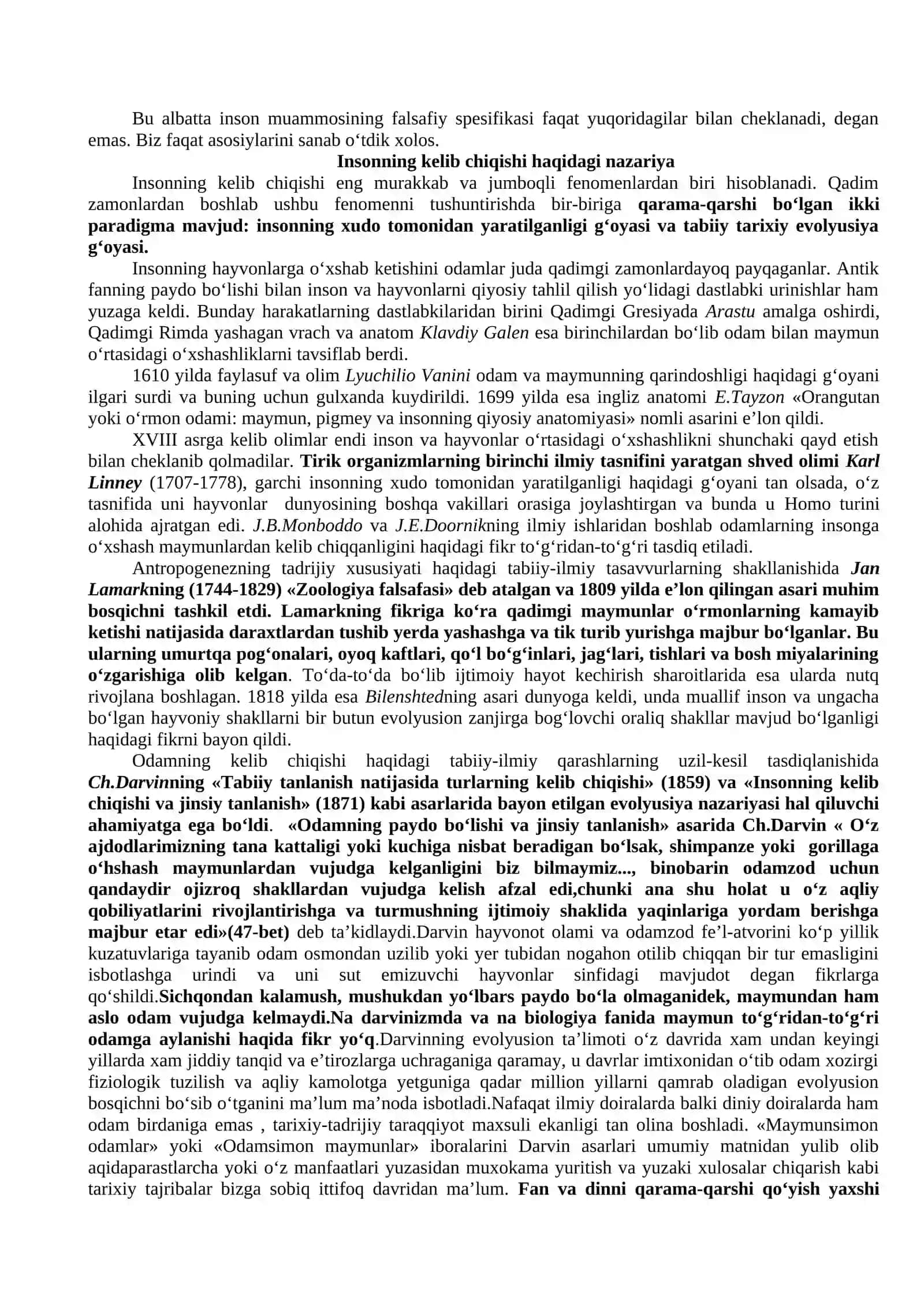 Inson falsafasi (Falsafiy ontopologiya) 2