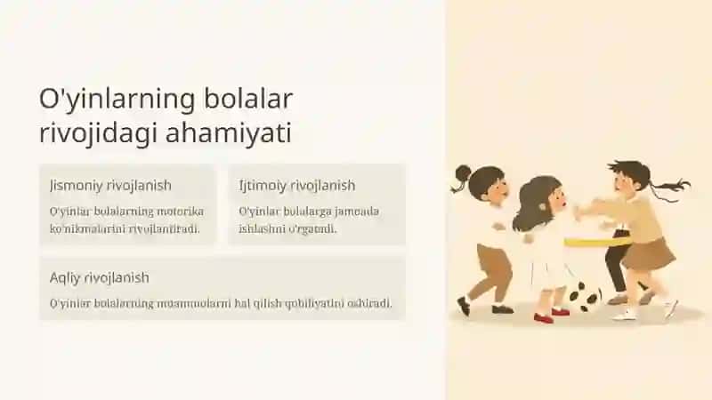 Kichik maktab yoshidagi bolalar uchun oʻyinlar 2