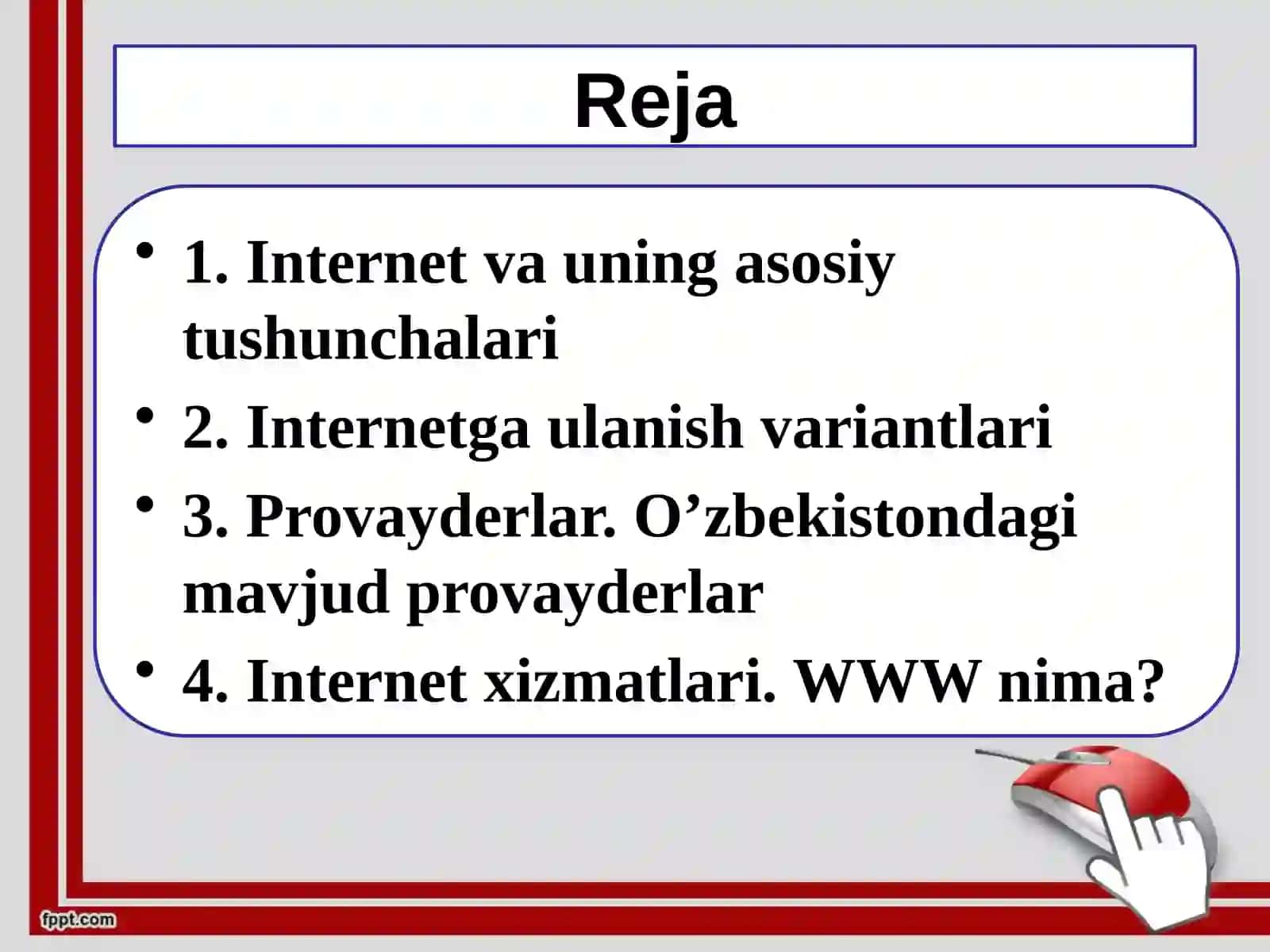 INTERNET TARMOQLARIDA AXBOROT MAKONI 2