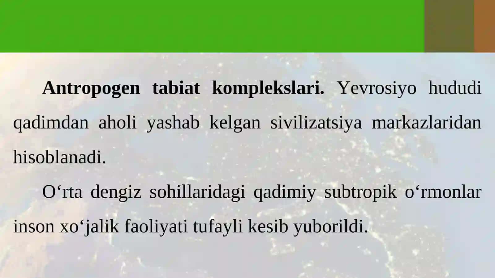 Antropogen tabiat komplekslari 2