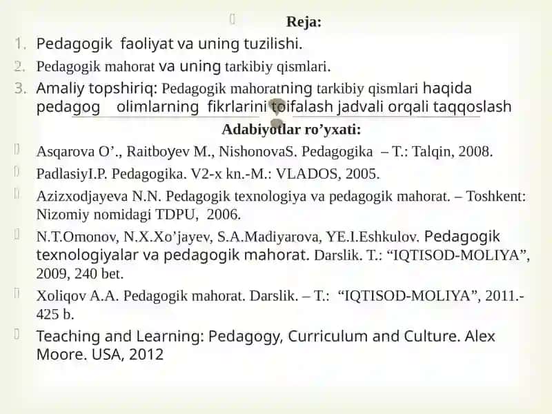 Pedagogik mahoratning 2