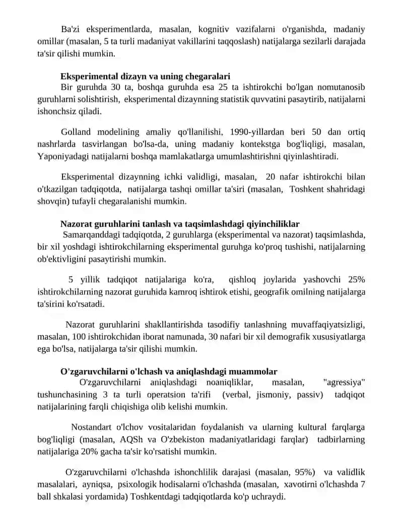 Eksperimintal Psixologiya fanining metodologik muamolari 2