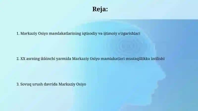 Osiyo mamlakatlari 2x asr ikkinchi yarmida 2