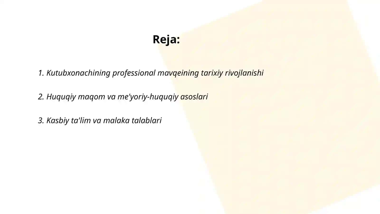 Kutubxonachining professional mavqeining tarixiy rivojlanishi 2
