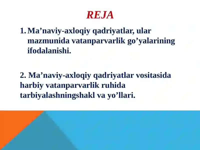 Ma’naviy-axloqiy qadriyatlar asosida talabarni harbiy vatanparvarlik ruhida tarbiyalash 2