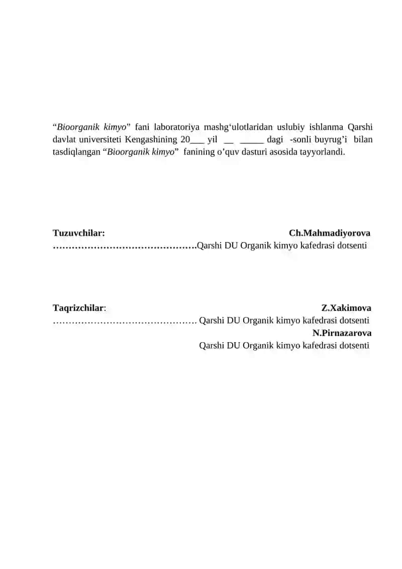 BIOORGANIK KIMYO 2
