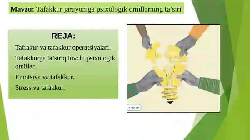 Tafakkur jarayoniga psixologik omillrning ta'siri 2