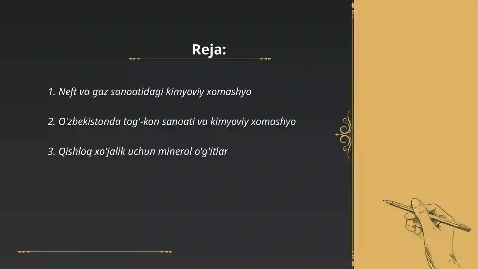 Neft va gaz sanoatidagi kimyoviy xomashyo 2