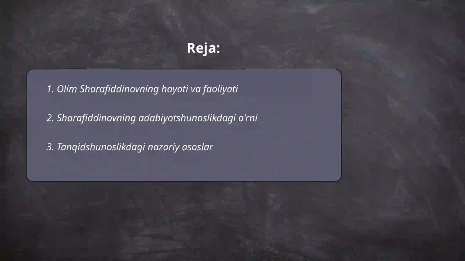 Olim Sharafiddinovning tandiqshunoslikka qo'shgan hissasi 2
