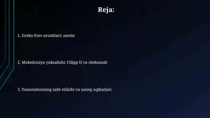 Yunon fors urushlari Makedoniyaning Yunonistonni bosibolishihaqida 2