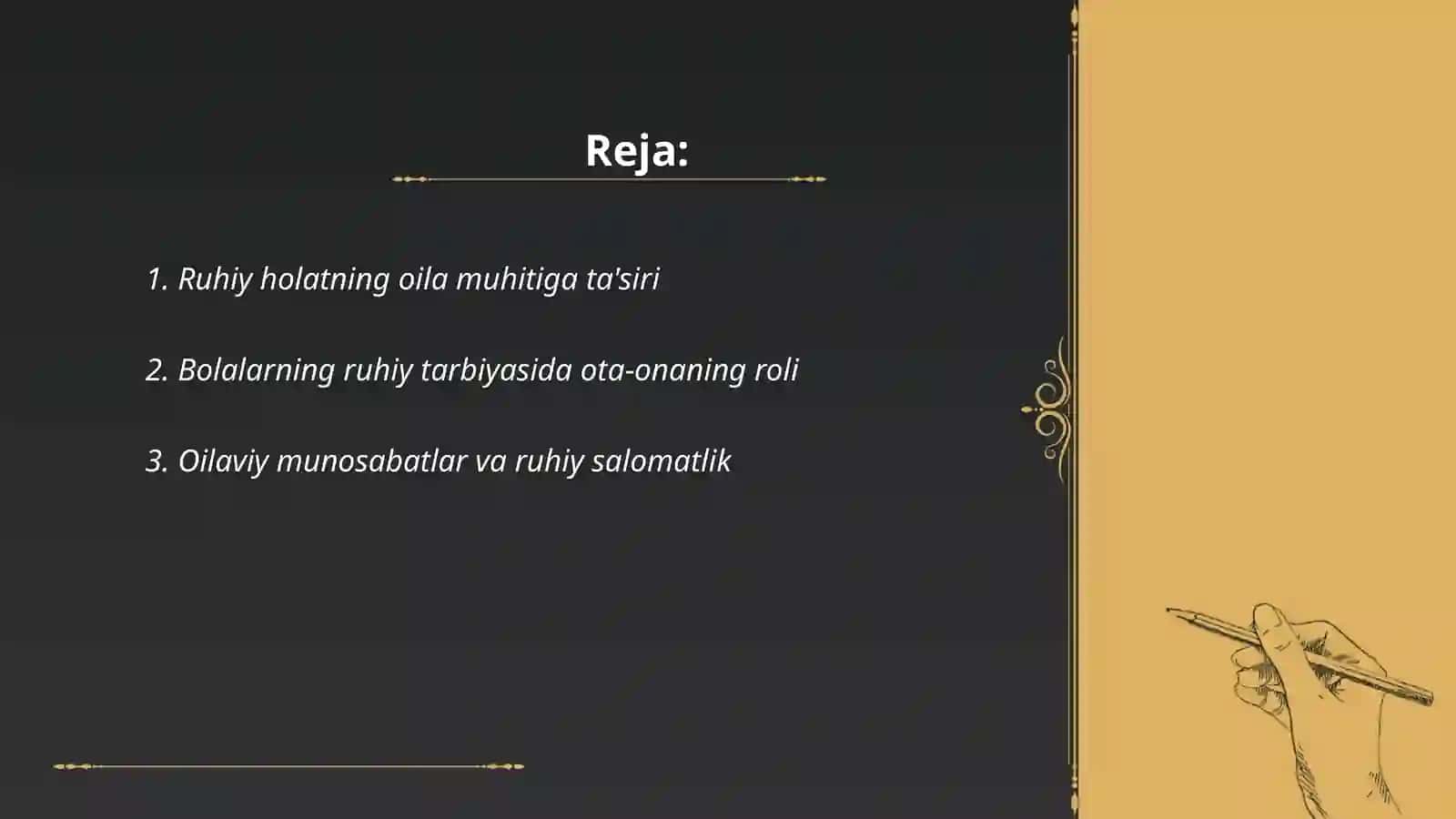 Oilada ruhiy holat va tarbiya 2