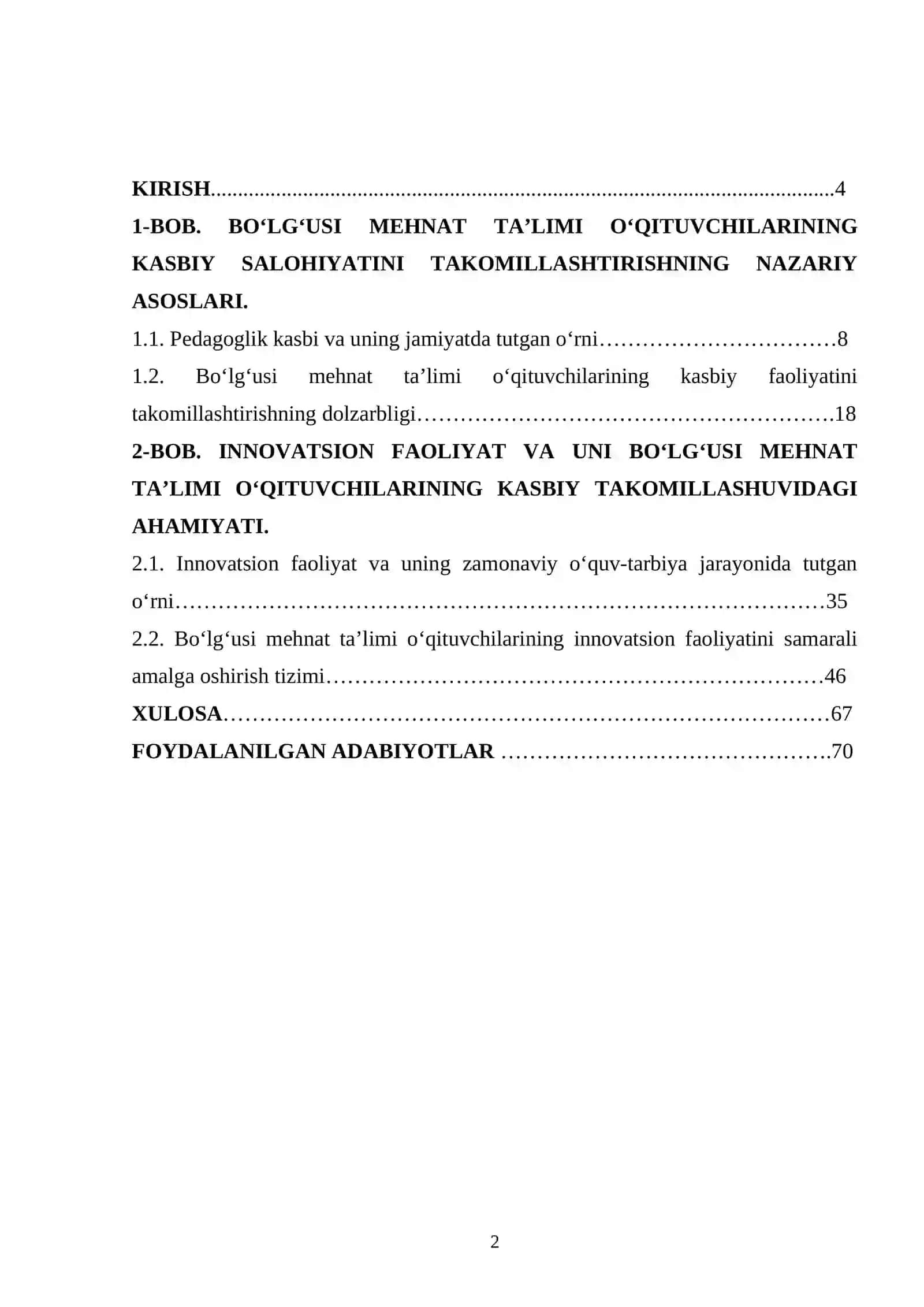 Bo‘lg‘usi mehnat ta’limi o‘qituvchilarini kasbiy salohiyatinii takomillashtirish mеxanizmi 2