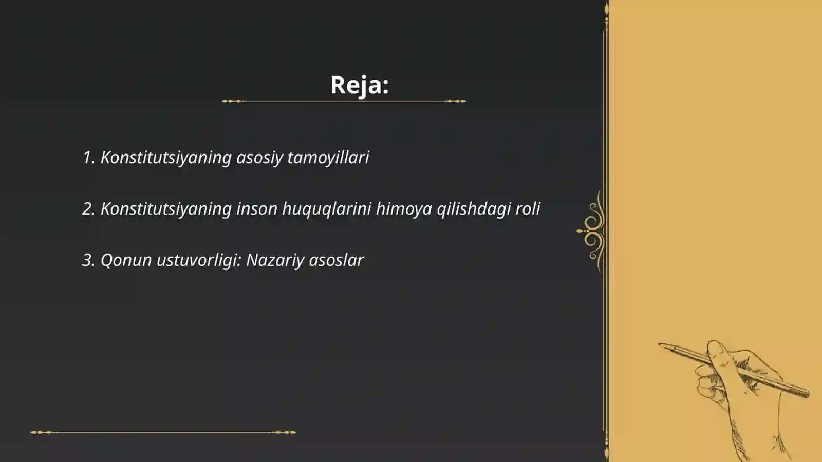 Konstitutsiya va qonun ustunligi 2